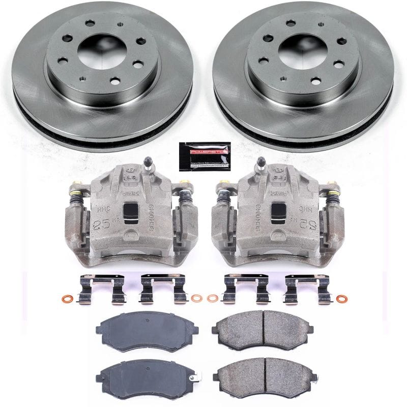 PowerStop — OE Stock Replacement Low-Dust Ceramic Brake Pad, Rotor and Caliper Kit
