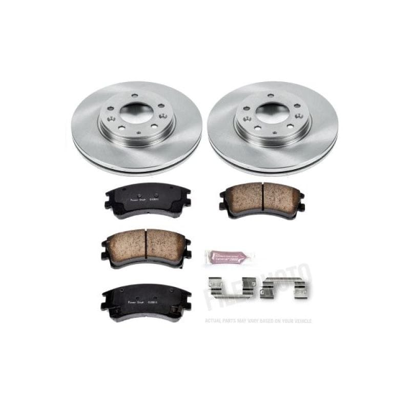 PowerStop — OE Stock Replacement Low-Dust Ceramic Brake Pad and Rotor Kit