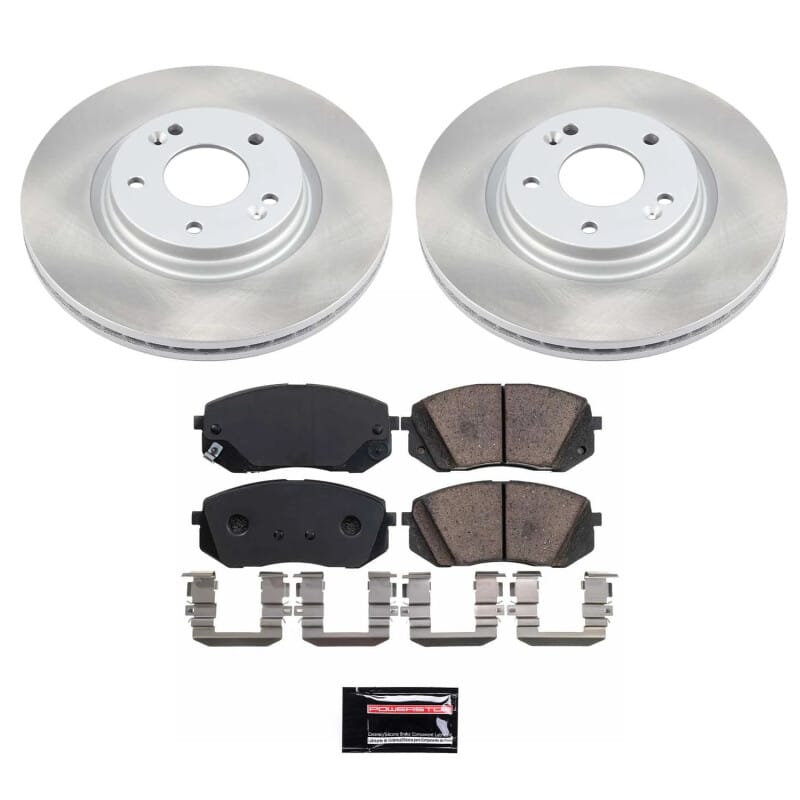 PowerStop — Semi-Coated Rotor and Low-Dust Ceramic Brake Pad Kit