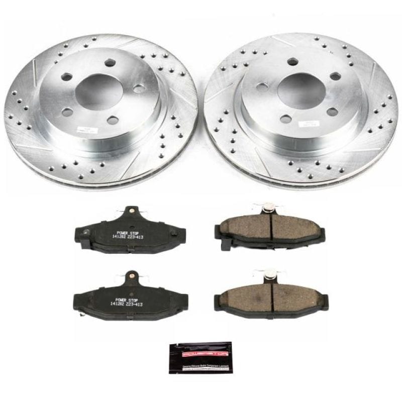 PowerStop — Z23 Daily Driver Carbon-Fiber Ceramic Brake Pad and Drilled & Slotted Rotor Kit