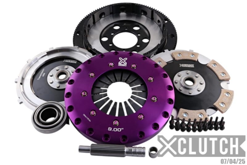 XCLUTCH — Clutch Kit Inc Chromoly Flywheel; 9" Twin Solid Ceramic Clutch Discs