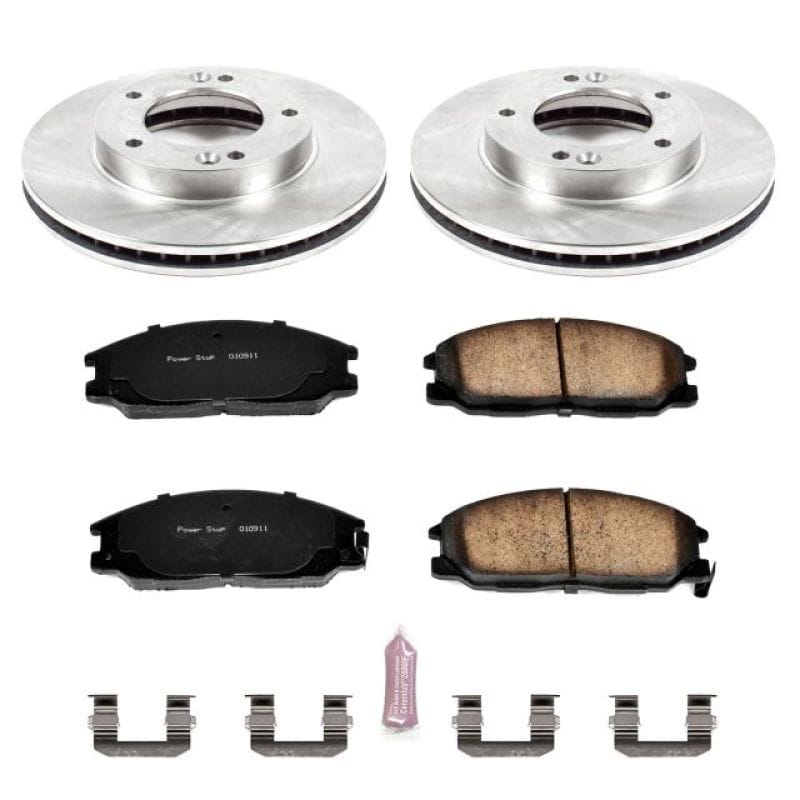 PowerStop — OE Stock Replacement Low-Dust Ceramic Brake Pad and Rotor Kit