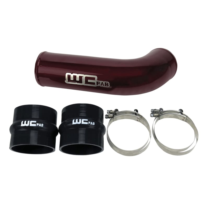 Wehrli — Intake Resonator Pipe, 4in., 17-19 Duramax L5P OEM Air Box, WCFab Red