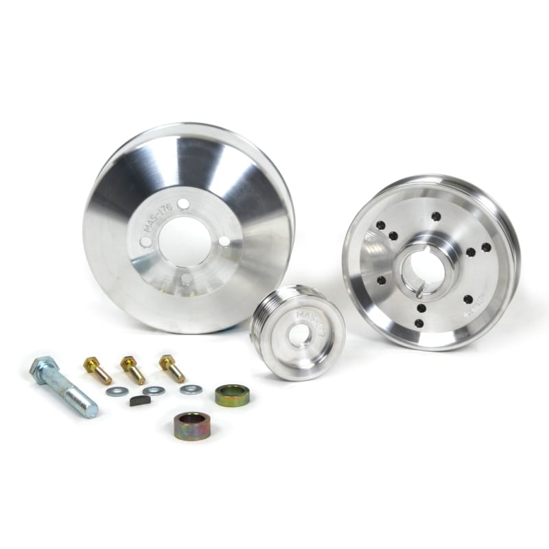 BBK — 1996-2001 MUSTANG GT/COBRA 3 PC UNDER DRIVE PULLEY KIT (ALUMINUM)
Power-Plus Series® Underdrive Pulley System