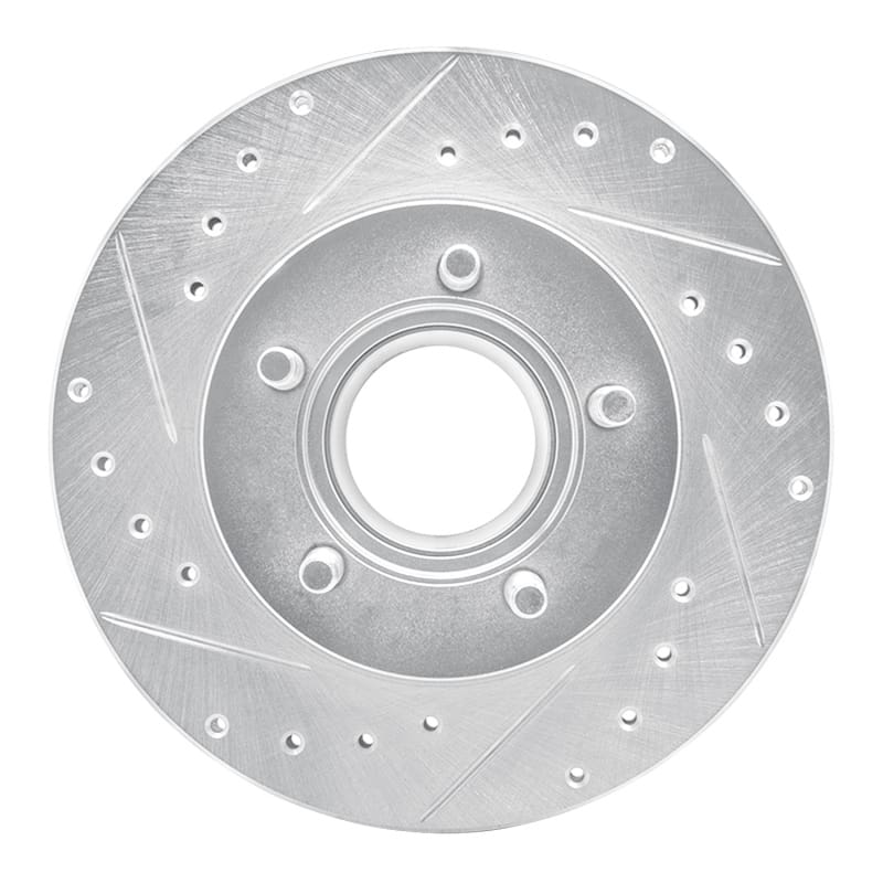 R1 Concepts — R1 Concepts Brake Rotor Drilled and Slotted Silver