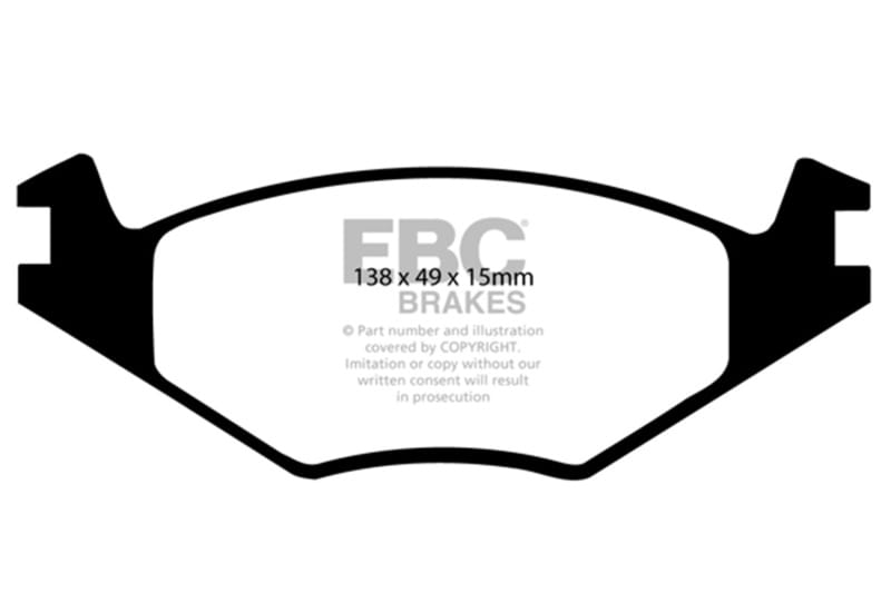 EBC — EBC 86-93 Volkswagen Cabriolet 1.8 Redstuff Front Brake Pads
Disc Brake Pad
