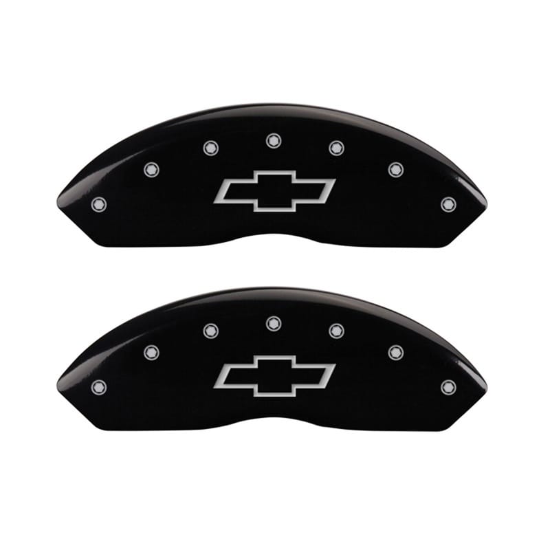 MGP — Set Of 2 Caliper Covers, Engraved Rear: Bowtie Black Powder Coat Finish
