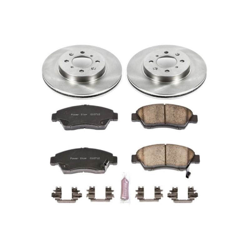PowerStop — OE Stock Replacement Low-Dust Ceramic Brake Pad and Rotor Kit