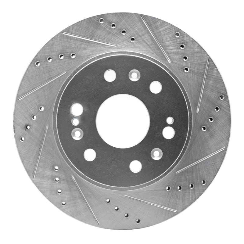 DFC — DFC Brake Rotor - Drilled and Slotted - Silver