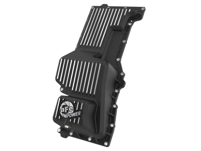 aFe — aFe POWER Pro Series Engine Oil Pan Black w/ Machined Fins