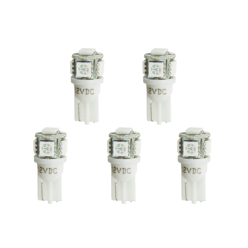 AutoMeter — LED BULB, REPLACEMENT, T3 WEDGE, WHITE, 5 PACK