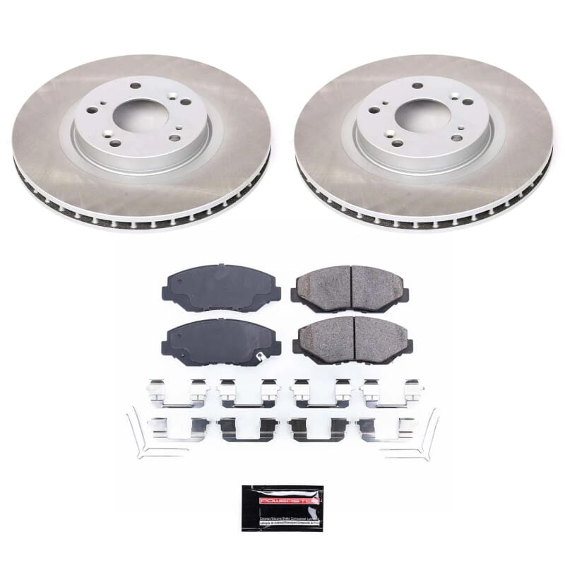 PowerStop — Semi-Coated Rotor and Low-Dust Ceramic Brake Pad Kit
