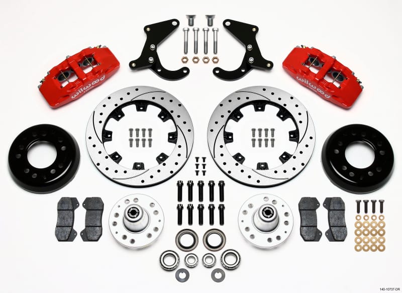 Wilwood — KIT,FRONT,CHEVY,55-57,DP6,12.19 ROTOR DRILLED,RED