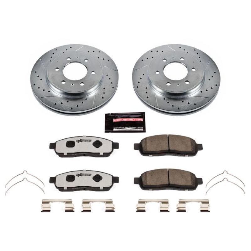 PowerStop — Z36 Truck and SUV Carbon-Fiber Ceramic Brake Pad and Drilled & Slotted Rotor Kit