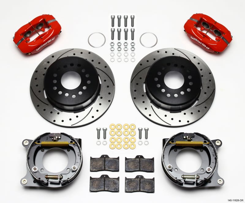 Wilwood — KIT,REAR,DISC/DRUM,IMPALA 59--64/VETTE 57-62,REAR MT,1PC,SRP,RED