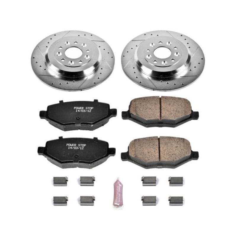 PowerStop — Z23 Daily Driver Carbon-Fiber Ceramic Brake Pad and Drilled & Slotted Rotor Kit