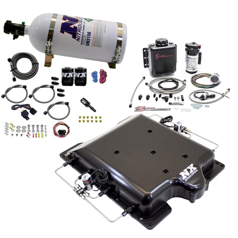 Nitrous Express — Hellcat Lid With Nitrous and Water/Methanol System (100-400HP) W/ 10LB Bottle
Nitrous and Water Methanol System