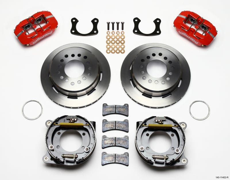Wilwood — KIT,REAR,DISC/DRUM,BIG FORD,NEW STYLE 2.36 OFF,1PC 11.00,RED