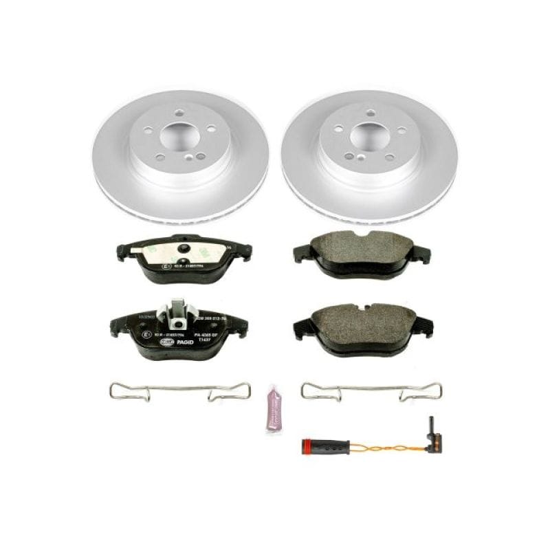 PowerStop — Genuine Geomet Coated Rotors, ECE-R90 Brake Pads + Hardware Kit