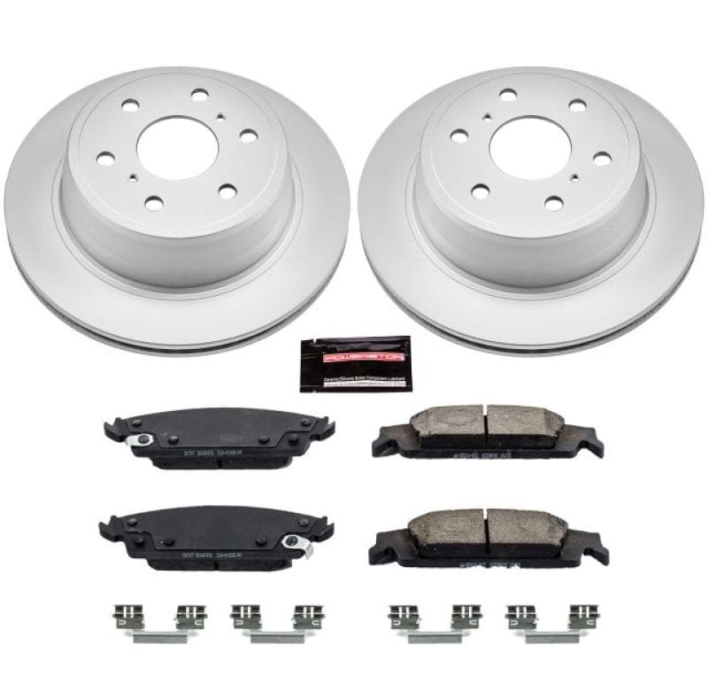 PowerStop — Genuine Geomet Coated Rotor and Low-Dust Ceramic Brake Pad Kit