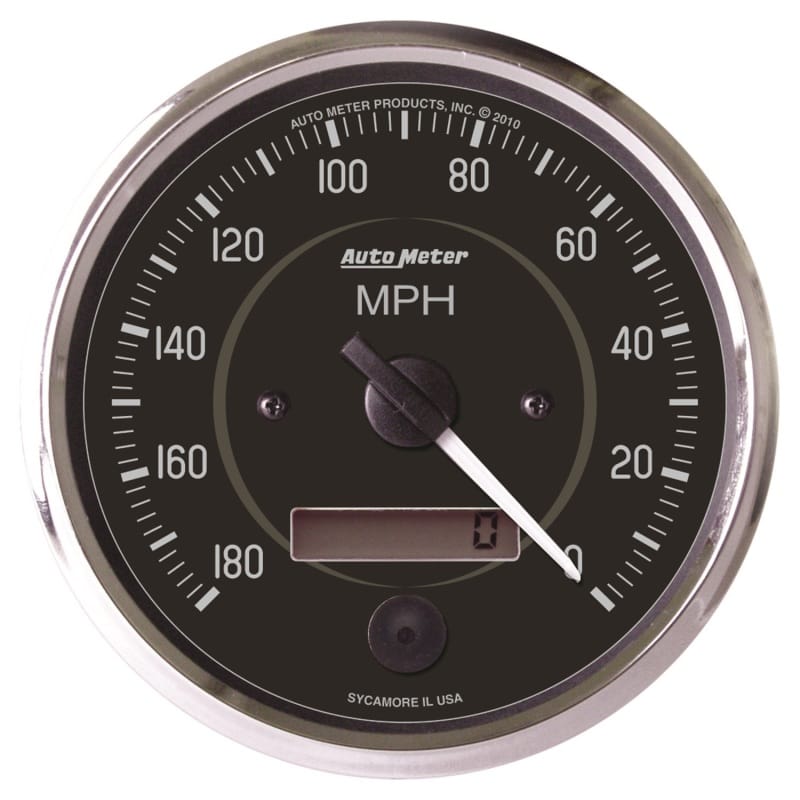 AutoMeter — GAUGE, SPEEDOMETER, 4", 180MPH, ELEC. PROGRAM. (REVERSE ROTATION), COBRA
