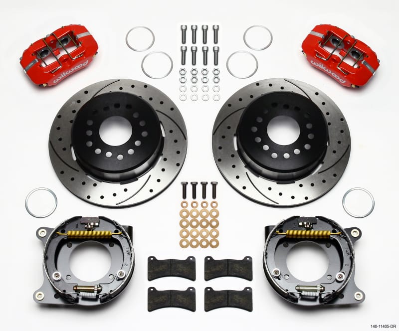 Wilwood — KIT,REAR,DISC/DRUM,55-57 CHEVY,2.34 OFF 1PC 11.00,SRP,RED