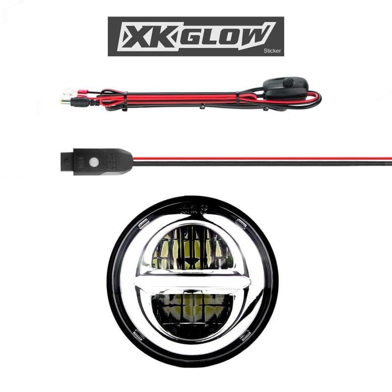 XKGLOW — XK Glow Chrome Bezel 5.75in XKchrome LED headlight