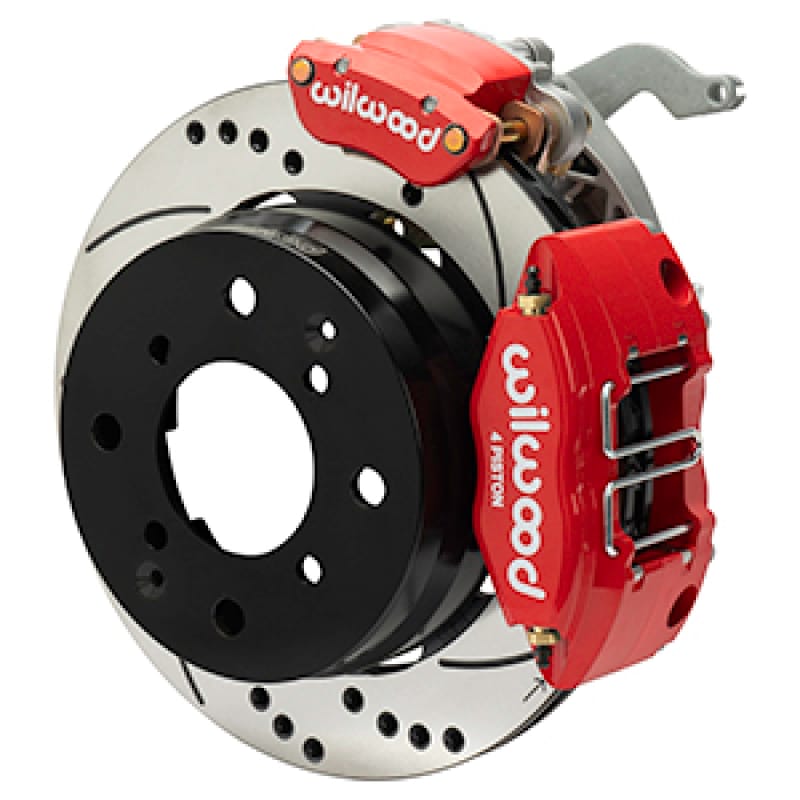 Wilwood — Wilwood 70-76 Porsche 914 Rear Powerlite Brake Kit Dilled & Slotted - Red