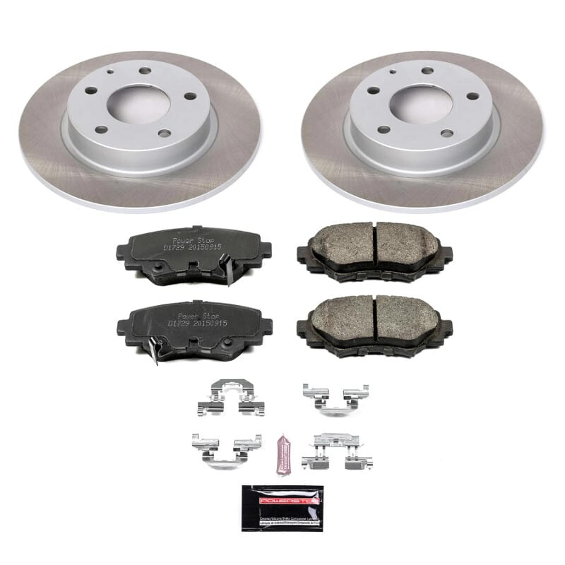PowerStop — Semi-Coated Rotor and Low-Dust Ceramic Brake Pad Kit