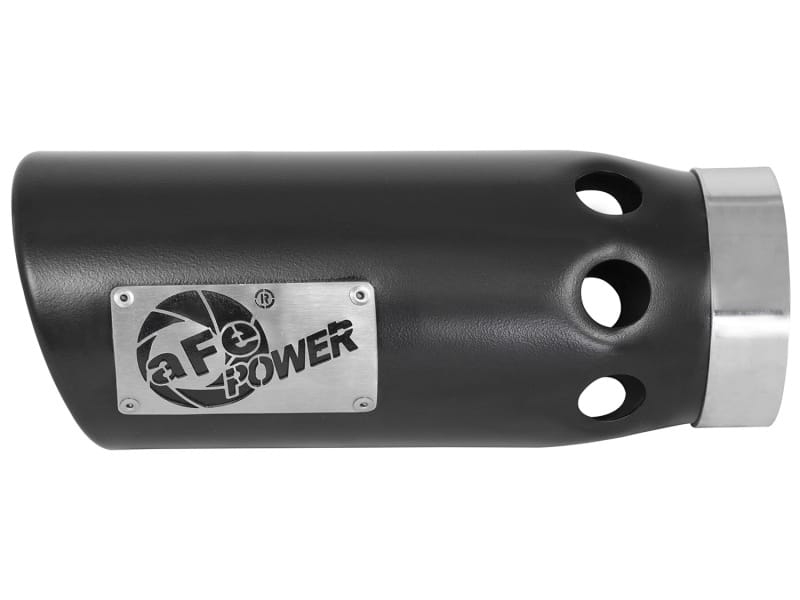 aFe — MACH Force-Xp 409 Stainless Steel Clamp-on Exhaust Tip Black Left Side Exit
