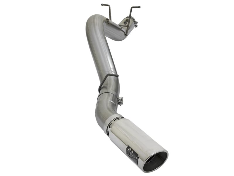 aFe — Large Bore-HD 4 IN 409 Stainless Steel DPF-Back Exhaust System w/Polished Tip