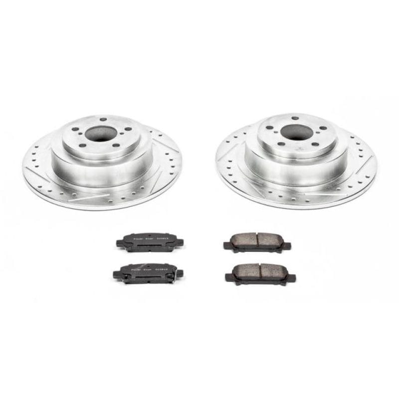 PowerStop — Z23 Daily Driver Carbon-Fiber Ceramic Brake Pad and Drilled & Slotted Rotor Kit
