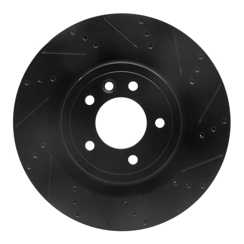 R1 Concepts — R1 Concepts Brake Rotor Drilled and Slotted Black