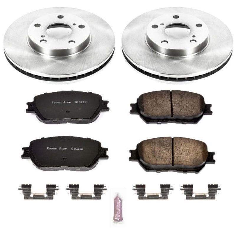 PowerStop — OE Stock Replacement Low-Dust Ceramic Brake Pad and Rotor Kit
