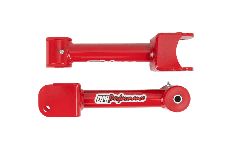 UMI Performance — UMI tubular rear control arms with poly bushings, bolt-on, 1-hour install.