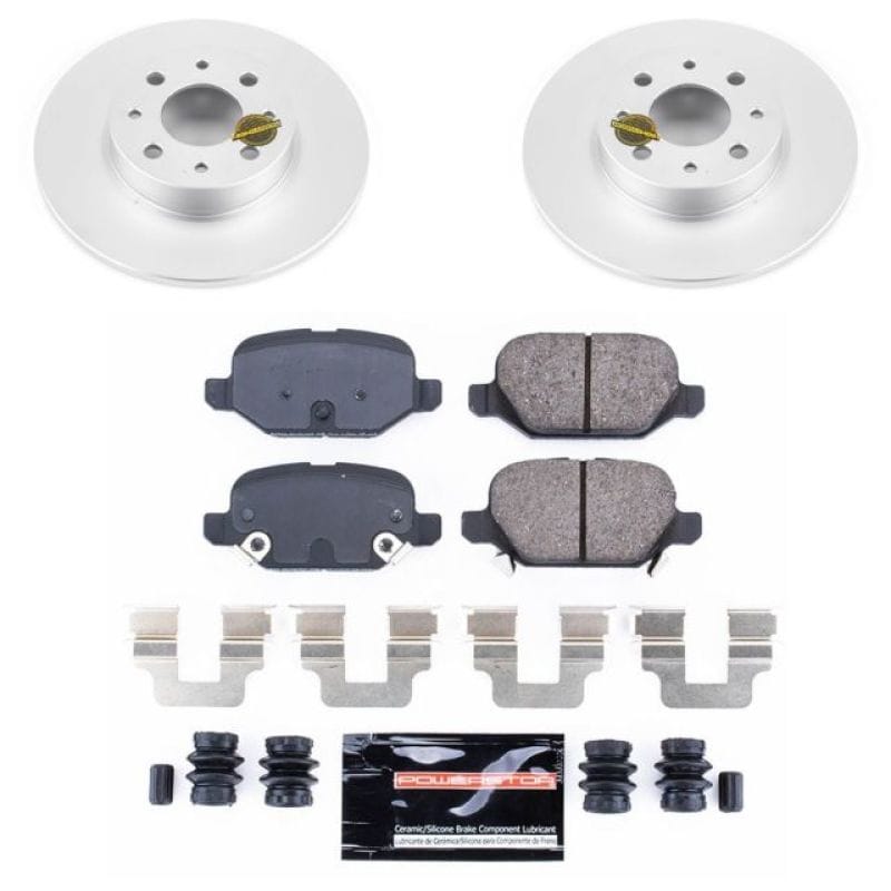 PowerStop — Genuine Geomet Coated Rotor and Carbon-Fiber Ceramic Brake Pad Kit