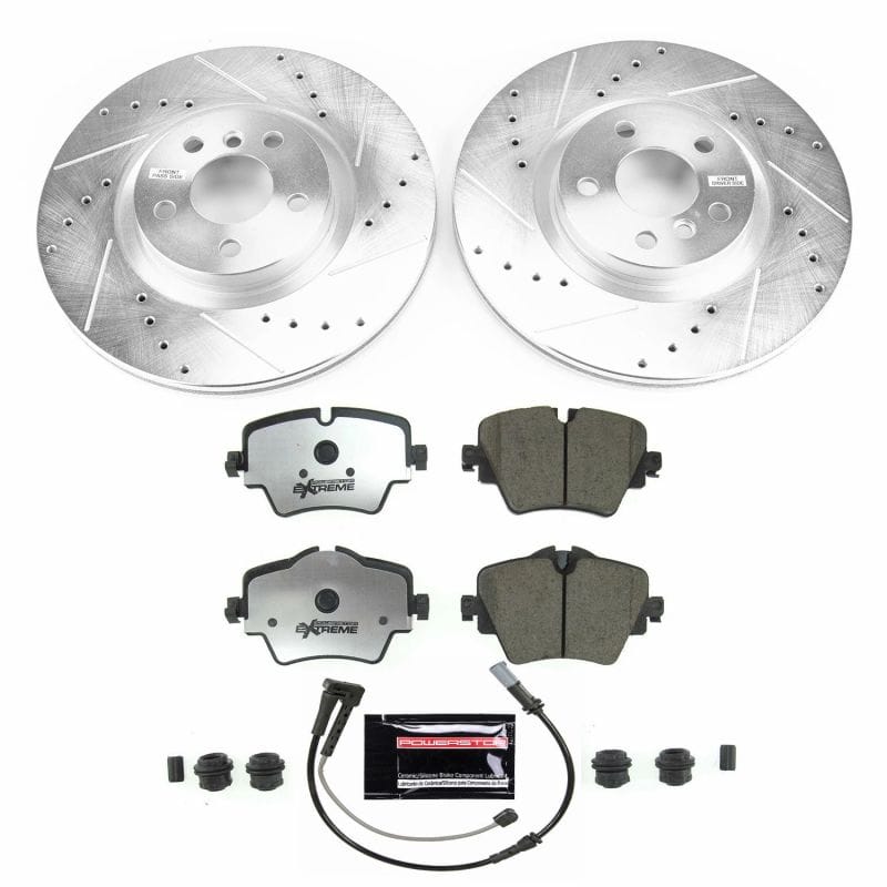 PowerStop — Z26 Street Performance Ceramic Brake Pad and Drilled & Slotted Rotor Kit