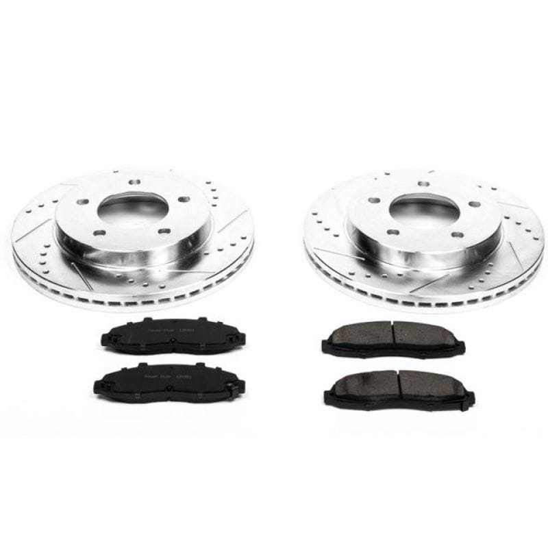 PowerStop — Z23 Daily Driver Carbon-Fiber Ceramic Brake Pad and Drilled & Slotted Rotor Kit