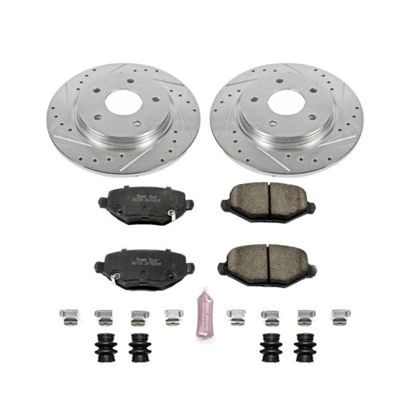 PowerStop — Z23 Daily Driver Carbon-Fiber Ceramic Brake Pad and Drilled & Slotted Rotor Kit