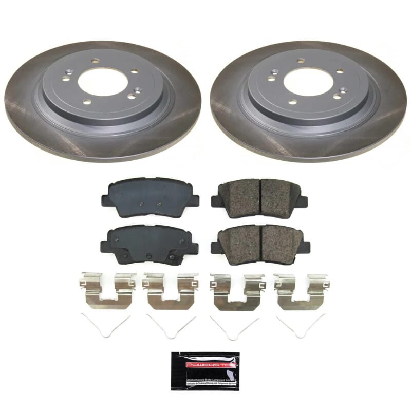 PowerStop — Semi-Coated Rotor and Low-Dust Ceramic Brake Pad Kit