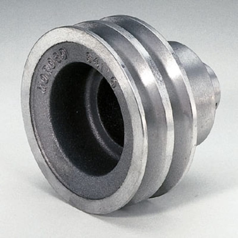 Moroso — Moroso Chevrolet Small Block (w/Long Pump) Crankshaft Pulley - Double Groove - Cast Aluminum