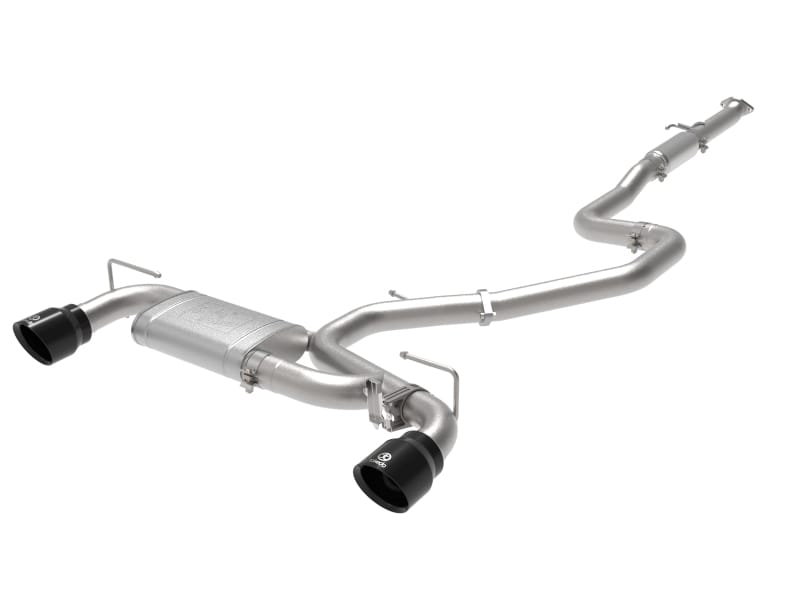 aFe — Takeda 3 IN 304 Stainless Steel Cat-Back Exhaust w/ Black Tips