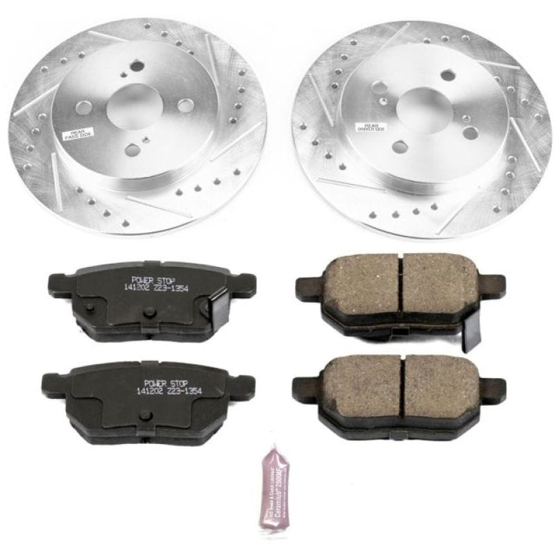 PowerStop — Z23 Daily Driver Carbon-Fiber Ceramic Brake Pad and Drilled & Slotted Rotor Kit