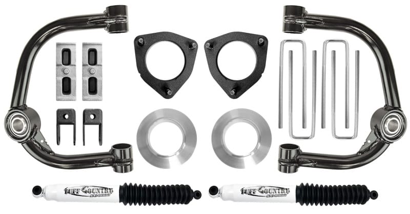 Tuff Country — 2019-2024 Chevy 1500 4x4 4in. Lift Kit w/Upper Control Arms/Shocks