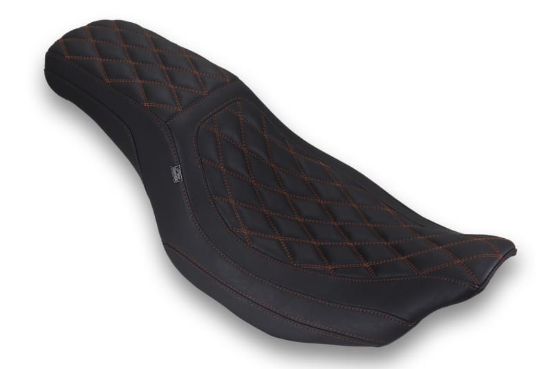 Mustang Motorcycle — Mustang 23-25 HD Dble Diamond Low Squareback CVO Road Glide (ST), Rd Glide and Str Glide Black/MO