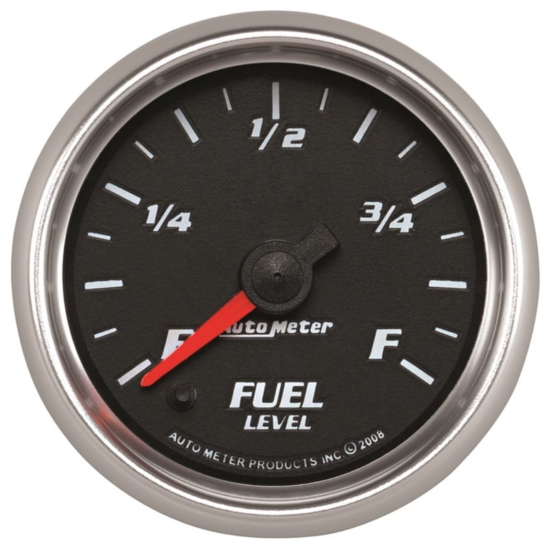 AutoMeter — GAUGE, FUEL LEVEL, 2 1/16", 0-280O PROGRAMMABLE, BLACK, PRO-CYCLE