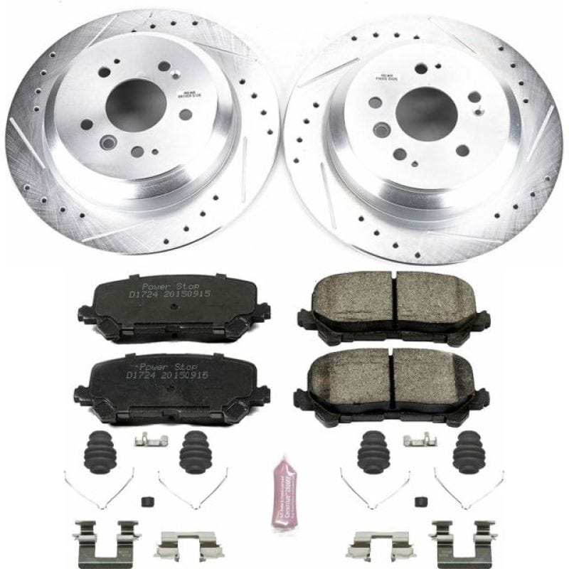 PowerStop — Z23 Daily Driver Carbon-Fiber Ceramic Brake Pad and Drilled & Slotted Rotor Kit
