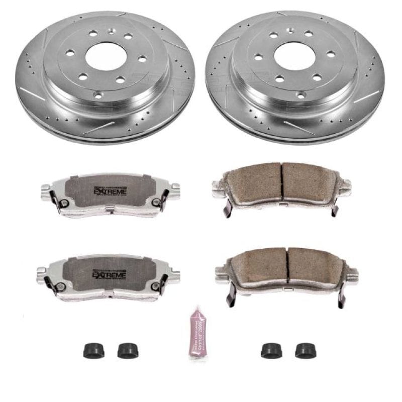 PowerStop — Z26 Street Performance Ceramic Brake Pad and Drilled & Slotted Rotor Kit