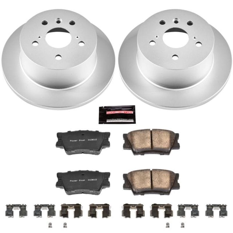 PowerStop — Genuine Geomet Coated Rotor and Low-Dust Ceramic Brake Pad Kit