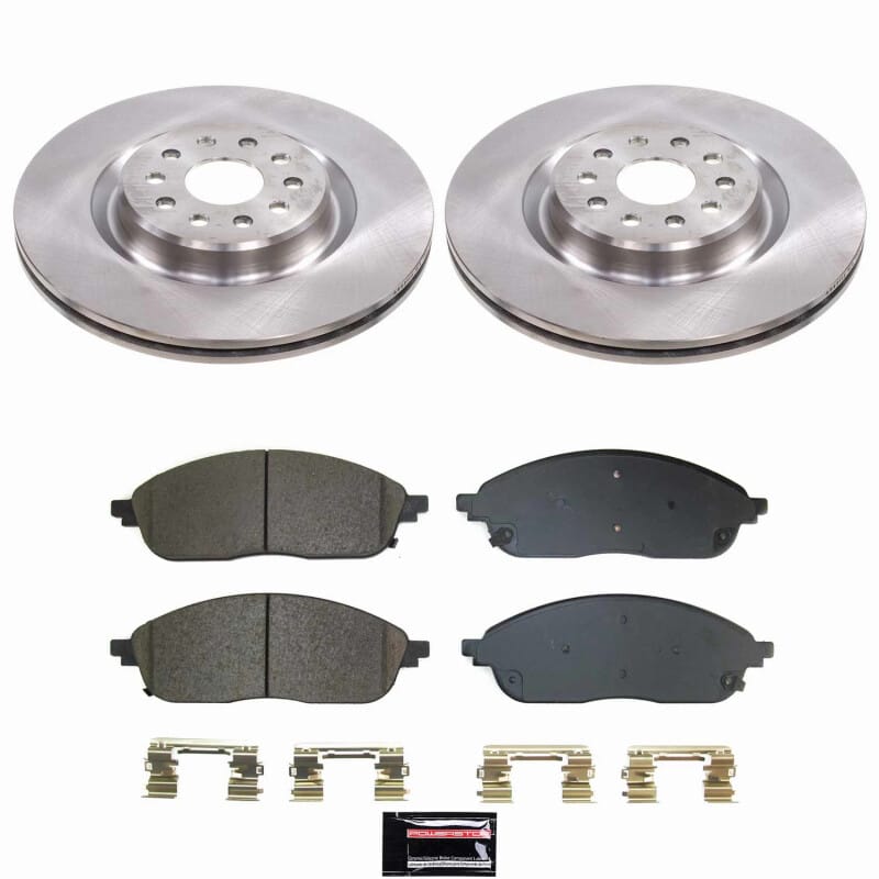 PowerStop — OE Stock Replacement Low-Dust Ceramic Brake Pad and Rotor Kit